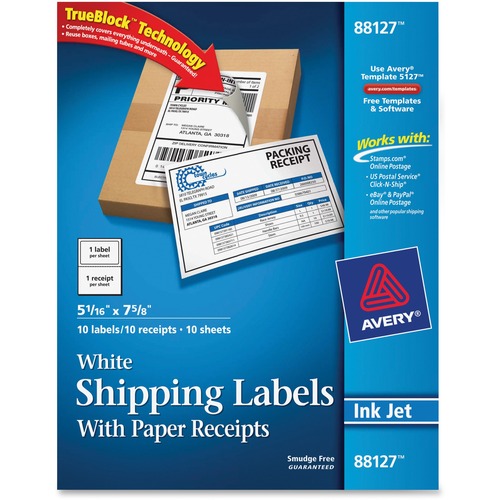Avery Avery Receipt Inkjet Print Shipping Labels
