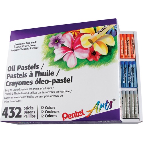 Pentel Arts Pentel Arts Oil Pastels Class Pack, Set of 432