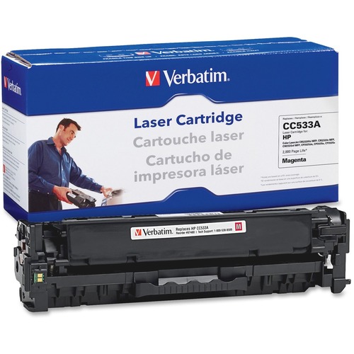 Verbatim HP CC533A Magenta Remanufactured Laser Toner Cartridge