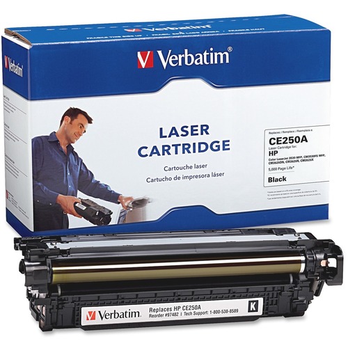 Verbatim Verbatim HP CE250A Black Remanufactured Laser Toner Cartridge
