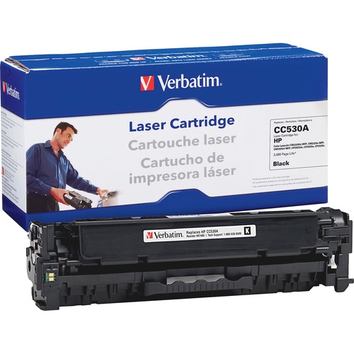 Verbatim Verbatim HP CC530A Black Remanufactured Laser Toner Cartridge