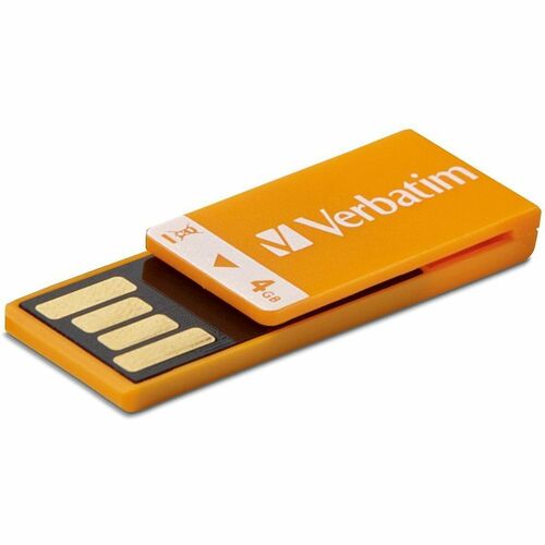 Verbatim Verbatim 4GB Clip-It USB Flash Drive - Orange