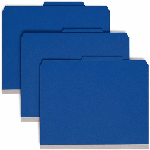 Smead 14200 Dark Blue PressGuard Classification File Folder with SafeS