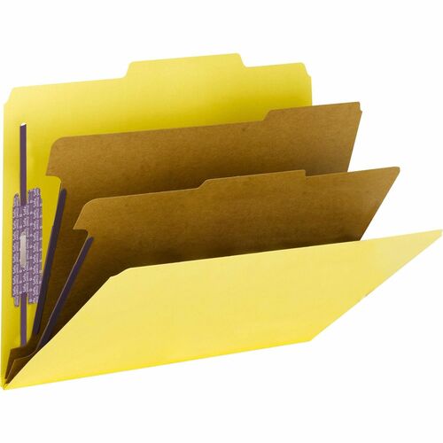 Smead 14203 Yellow PressGuard Classification File Folder with SafeSHIE