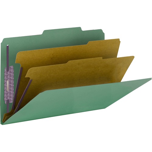 Smead 19201 Green PressGuard Classification File Folder with SafeSHIEL