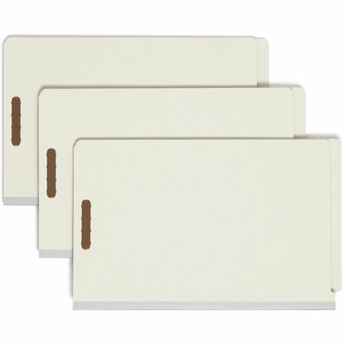 Smead Smead 29802 Gray/Green 100% Recycled End Tab Classification Folders