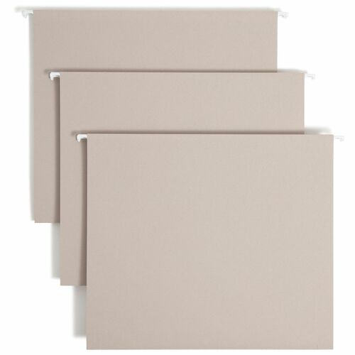 Smead 64240 Steel Gray TUFF Hanging Box Bottom Folders with Easy Slide