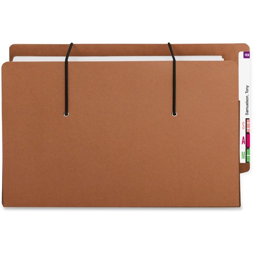 Smead Smead 73601 Dark Brown Extra Wide End Tab Secure Pockets