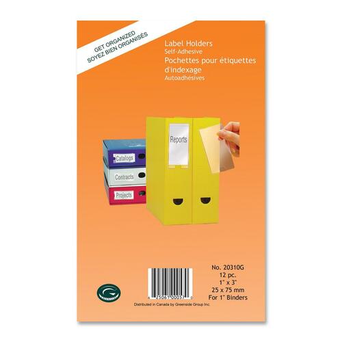 SANYO 20310G GRN20310G  BINDER L/HLDR S/ADHS 1x3*12/PK