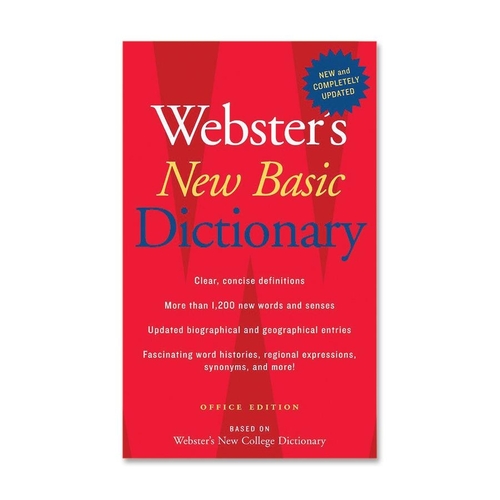 Houghton Mifflin Webster's New Basic Dictionary Dictionary Printed Boo