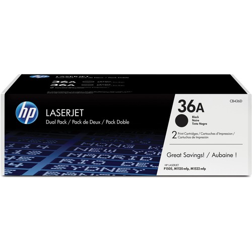 HP HP 36A (CB436D) 2-pack Black Original LaserJet Toner Cartridges