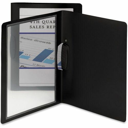 Smead Smead 86043 Black Frame View Poly Report Covers with Swing Clip