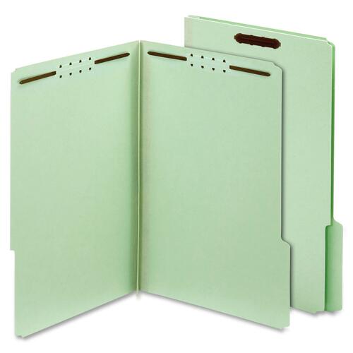 Globe-Weis Globe-Weis Pressboard Folders with Fastener, Light Green