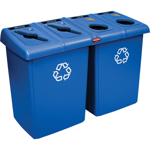 Rubbermaid Glutton 1792372 High Capacity Recycling Station