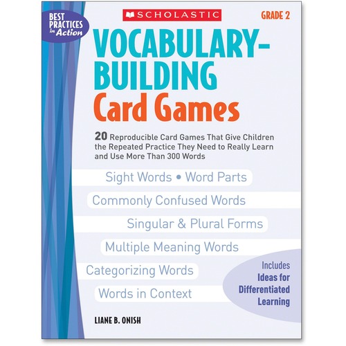Scholastic Vocabulary-Building Card Games: Grade 2 Printed Book by Lia