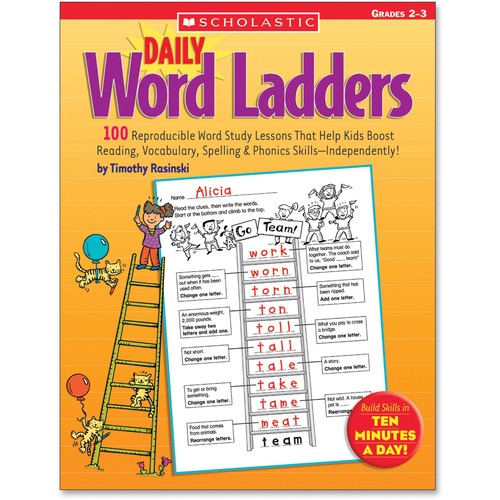 Scholastic Grades 2-3 Daily Word Ladders Education Printed Book - Engl