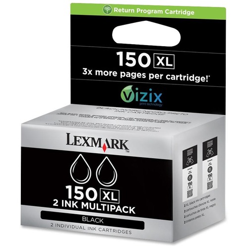 Lexmark 150XL Twin Pack High Capacity Return Program Ink Cartridge
