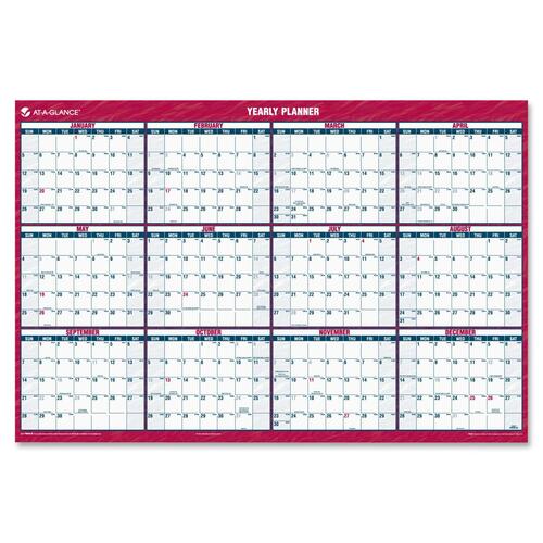 At-A-Glance Laminated/Erasable Wall Calendar