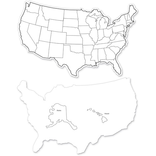 ChenilleKraft 2-Sided USA Map Whiteboard