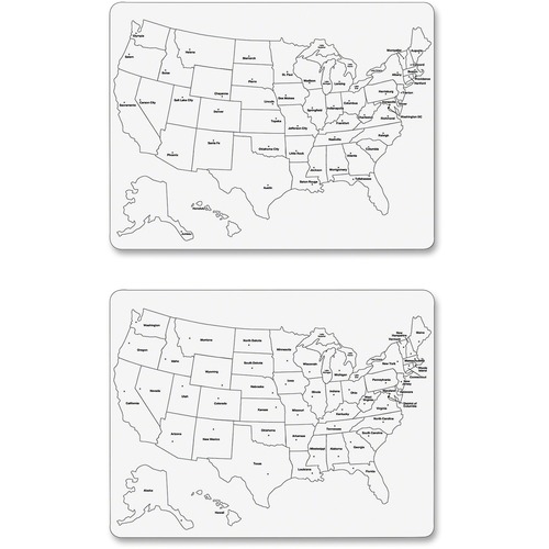 ChenilleKraft 2-Sided Large USA Map Whiteboard