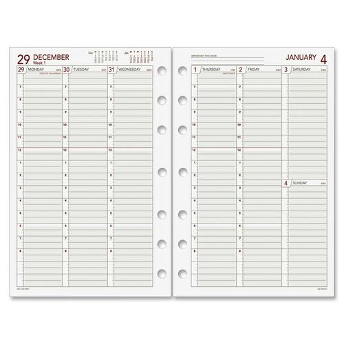 Day Runner Vertical Weekly Planning Pages