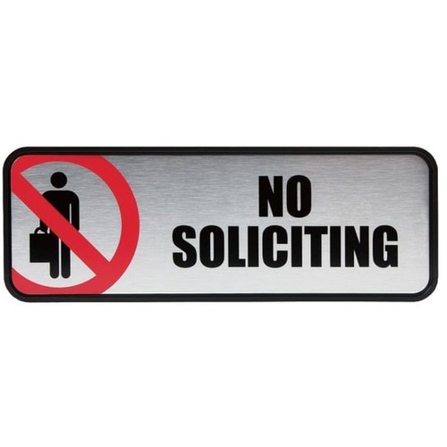 COSCO No Soliciting Image/Message Sign