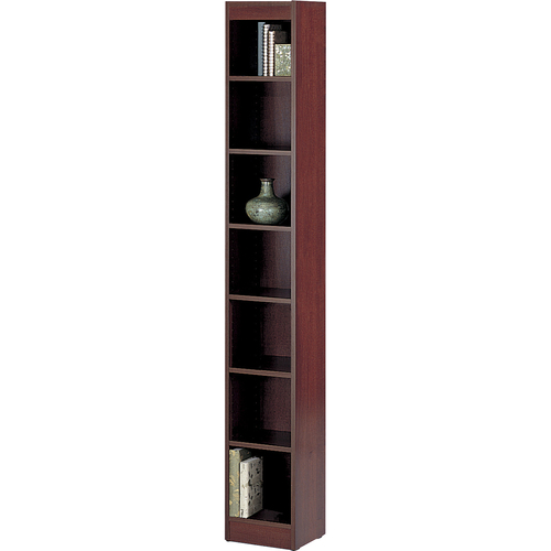 Safco 7-Shelf Veneer Baby Bookcase 12W in. - Mahogany