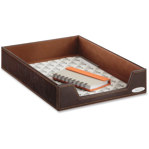 Safco Leather-Look Single Letter Tray
