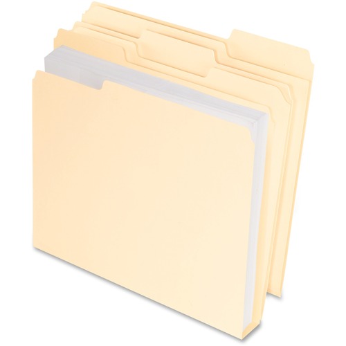 Pendaflex Pendaflex CutLess/WaterShed/Double Stuff File Folders, 1/3 Cut, Manila