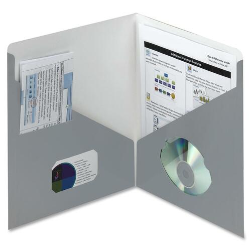 Smead Smead 87991 Blue/Gray Contemporary Classic Two-Pocket File Folders