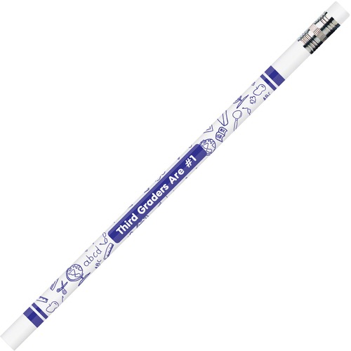Moon Products Moon Products Decorated Wood Pencil, Third Graders Are #1, HB #2, Whit