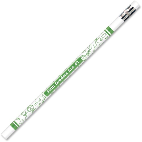 Moon Products Decorated Wood Pencil, Fifth Graders Are #1, HB #2, Whit