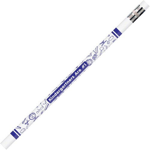 Moon Products Decorated Wood Pencil, Kindergartners Are #1, HB #2, Whi