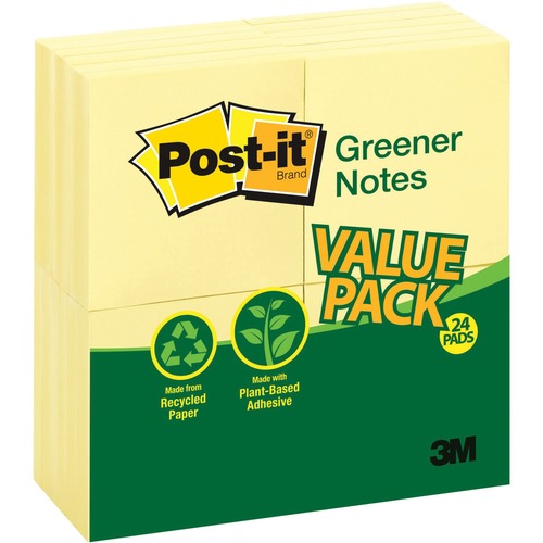 Post-it Greener Notes Recycled Pads