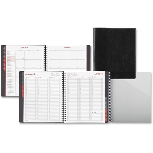 Day-Timer Black Vertical Format Weekly/Monthly Planner