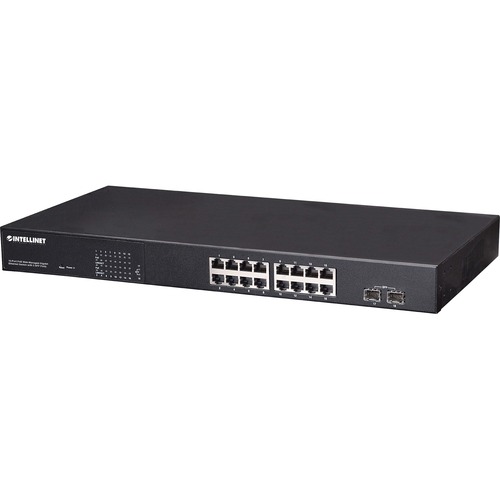 Intellinet Intellinet 16-Port PoE+ Web-Managed Gigabit Switch with 2 SFP Ports