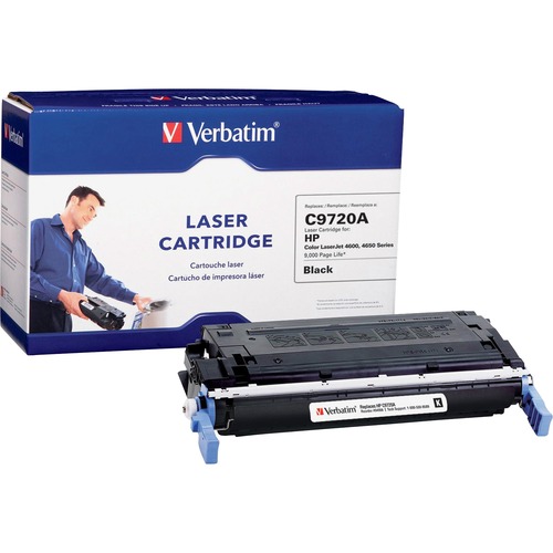 Verbatim Verbatim HP C9720A Black Remanufactured Laser Toner Cartridge