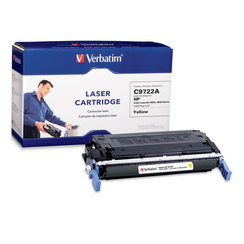 Verbatim Verbatim HP C9722A Yellow Remanufactured Laser Toner Cartridge