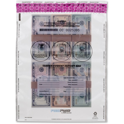 MMF FREEZFraud Tamper-Evident Deposit Bags