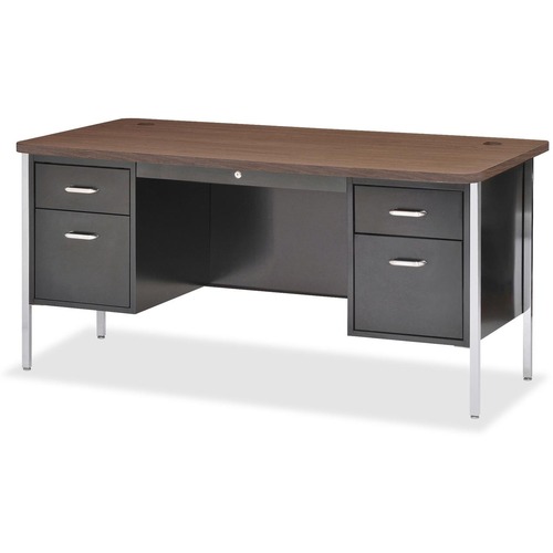 Lorell Lorell Fortress Series Double Ped Teacher's Desk