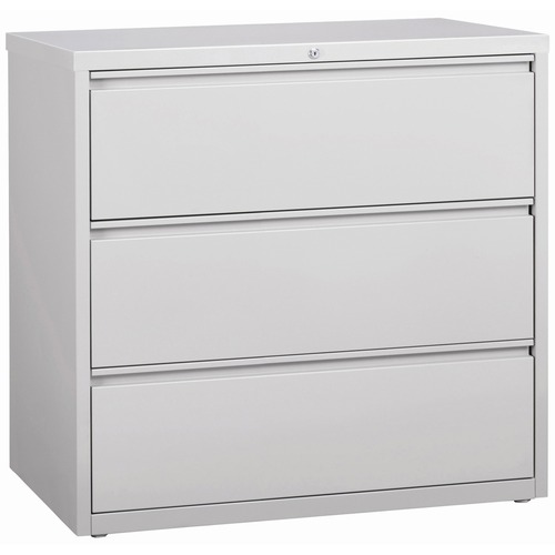 Lorell Lorell 3-Drawer Lt. Gray Lateral Files
