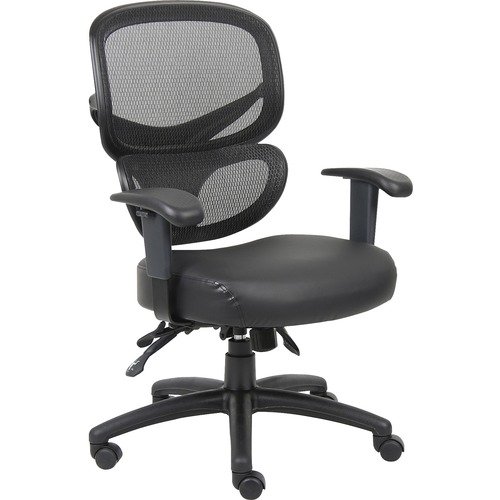 Lorell Lorell Mesh-Back Leather Executive Chair