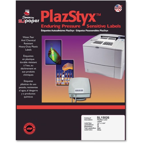 SJ Paper PlazStyx Pressure-Sensitive Label