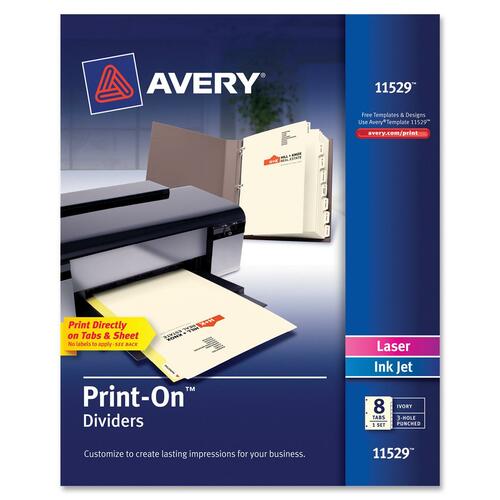 Avery Avery Ivory Customizable Print-On Dividers