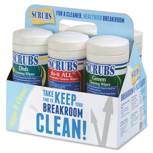 Scrubs Breakroom 6-Pack Caddy Of Wipes