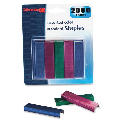 OIC Assorted Colors Standard Staples