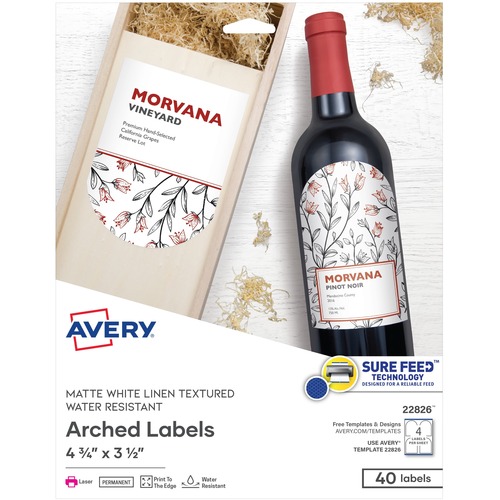 Avery Avery Easy Peel Textured Arched Label