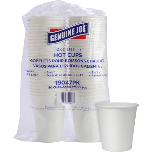 Genuine Joe Polyurethane-lined Disposable Hot Cups