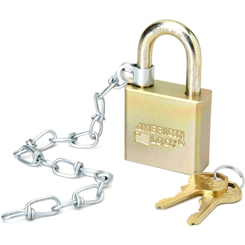 SKILCRAFT SKILCRAFT Solid Steel Case Padlock w/Chain