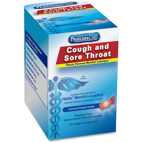 PhysiciansCare Cherry Flavored Cough/Sore Throat Lozenges (Compare to